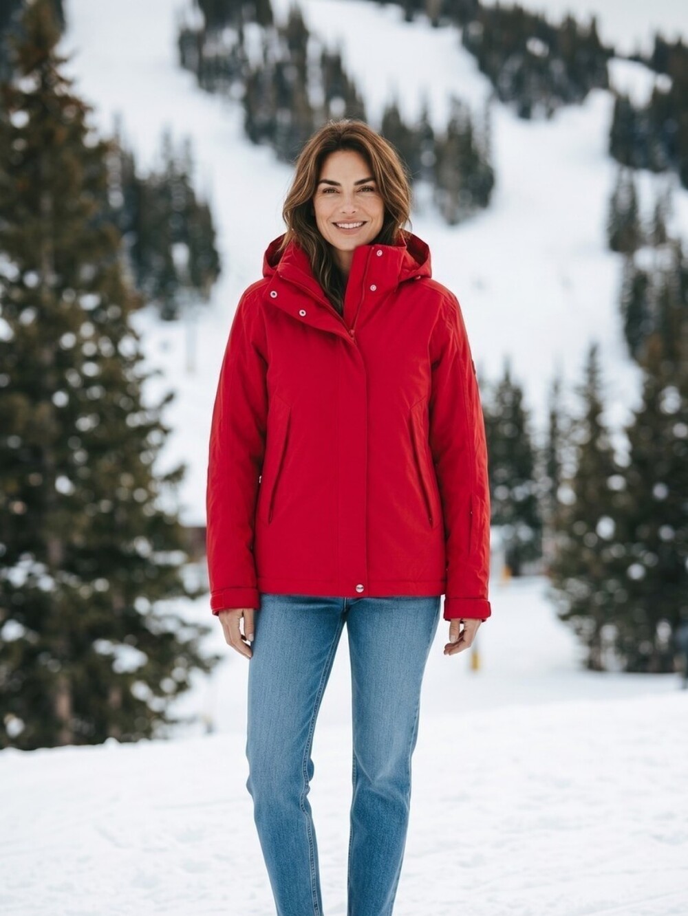 Authier Womens 12 Detachable Hoodie Vest Winter Ski Snow Coat Jacket Zip Button
